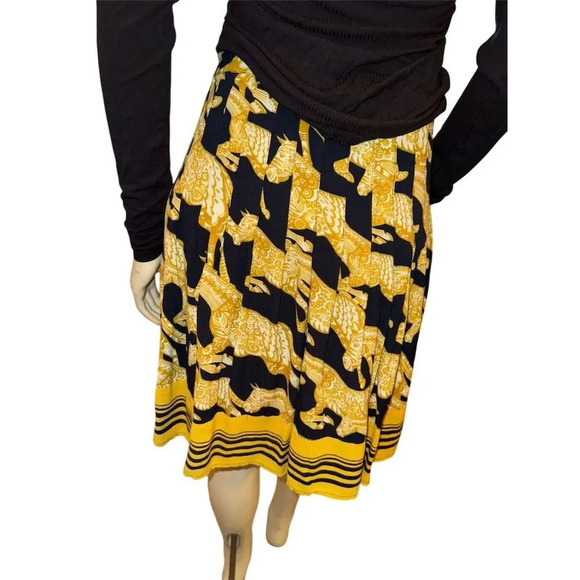 Anthropologie Maeve Women's M A-Line Midi Skirt Multicolor Animal Print size 4 - Picture 8 of 13